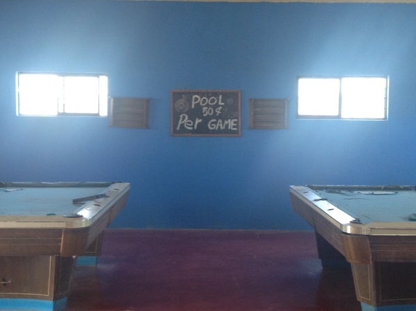 These pool tables have seen some good times