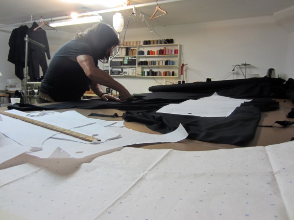 Henry in his studio working on his newest collection venture